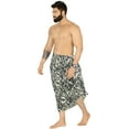 thumbnail image 2 of HAPPY BAY Men's Standard Swimsuits Sarong Pareo Beach Wrap One Size Ebony, Hawaiian Collage Summer Vacation Aloha, 2 of 5