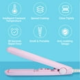 thumbnail image 5 of 2 in 1 Mini Hair Straightener Hair Flat Iron Ceramic Tourmaline Plate Beauty Flat Iron Heating Curler, Pink, 5 of 10