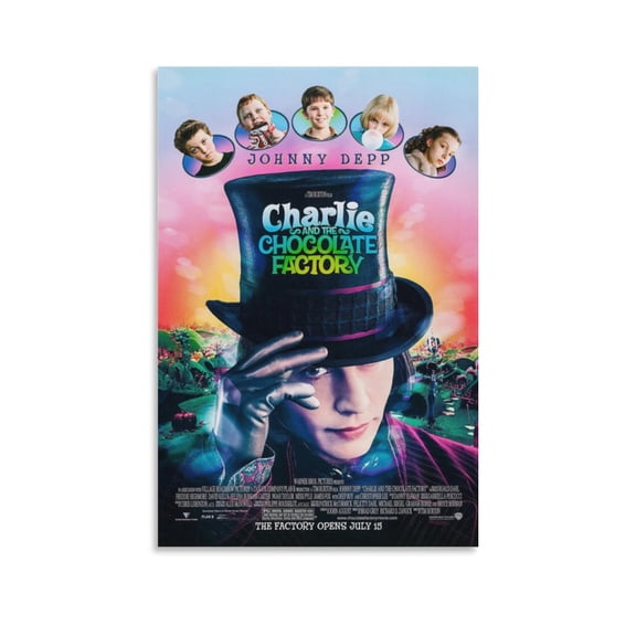 Charlie And The Chocolate Factory Movie Poster Home Decor Poster Wall Art Hanging Picture Print Bedroom Decorative Painting Posters Room Aesthetic 16x24inch(40x60cm)