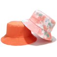 thumbnail image 3 of XYIYI Lindo sombrero de cubo para playa, sombreros de pescador para mujer, reversible de doble cara, 3 of 4