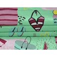 thumbnail image 5 of oneOone Velvet Light Green Fabric Summer Beach Craft Projects Decor Fabric Printed By The Yard 58 Inch Wide, 5 of 5