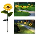 thumbnail image 4 of Fiudx Luces de Jardín de Girasol, Diseño Floral Led para Exteriores, Tallos y Hojas Ajustables, Resistentes a La Intemperie, Decoración para Patio, Camino, Activación Nocturna Automática, Paquete de, 4 of 6