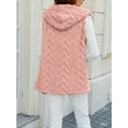 thumbnail image 4 of Cloud-Knit Hooded Vest (XL, Pink), 4 of 12