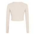 thumbnail image 6 of Zshosam Womens Long Sleeve Shirts Slim Fit Crew Neck Going Out Tops Basic Tees Trendy Fashion Fall Outfits 2024(Beige,XXL), 6 of 7