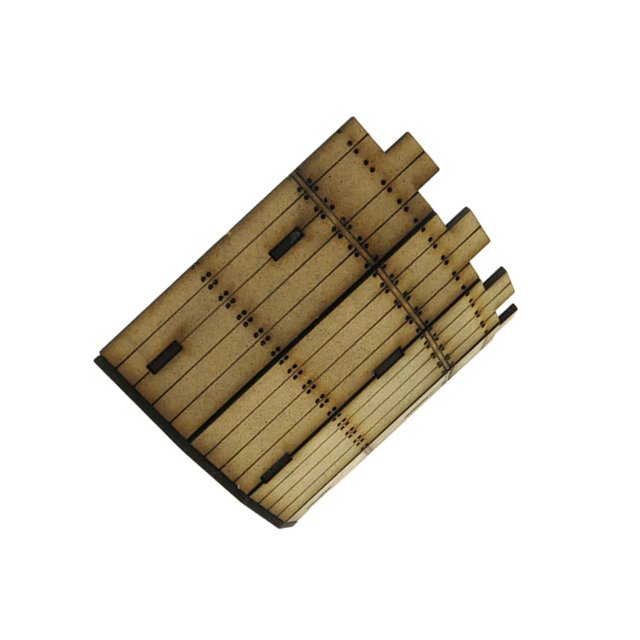 bedienty 1/72 Miniature Wooden Fortress for Micro angle right Landscape Architecture Layout Model small corner 8-12cm