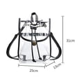 thumbnail image 3 of Sportteer Transparent Backpack PVC Clear Backpack Stadium Approved Waterproof Drawstring Transparent Visible Men Women Teenage Outdoor Travel Casual Bookbag Clear Stadium Bag, 3 of 8