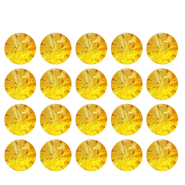 FRCOLOR Coat Button 50pcs Clear Crystal Button Adorable Shirt Button Simple Sweater Fasteners Delicate Sewing Buttons Coat Button Accessory for Man Woman Baby DIY (Yellow),0.47"X0.47"X0.39"