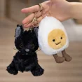 thumbnail image 3 of Linda almohada de expresión, huevo hervido/gato negro, juguete colgante de felpa, peluche suave, muñeca de huevo de simulación creativa, regalo del Día de San Valentín1758, 3 of 5