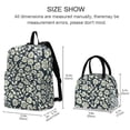 thumbnail image 2 of ALAZA Backpack Set Peony Flowers on Black Elementary School Bags Student BookBag with Lunch Bag, 2 of 6