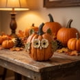 thumbnail image 5 of ShengapQ Halloween Owl Pumpkin Figurine, Resin Pumpkin Owl Statue, Fall Tabletop Decor, Thanksgiving Home Ornament, Indoor Party Decoration, Exquisite Holiday Gift, Coffee Table Centerpiece, 5 of 8