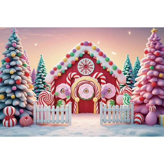 2025 Christmas Gingerbread s Background Photography New Year Pine Tree Photocall Backdrop Child Studio Accessories