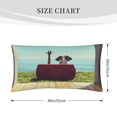 thumbnail image 2 of Kdxio Elehpant And A Giraffe Looking At The Sea Pattern Pillowcase with Envelope Closure,20" x 36" Pillow Cases,Gifts for Men or Women-No pillow, 2 of 5