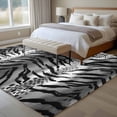 thumbnail image 4 of 5'x7' Area Rugs for Living Room Bedroom, Leopard Stripes Washable Rug Carpet Runner Indoor Outdoor, Vintage Black White Animals Texture Non Slip Floor Mats Area Rug for Kitchen, Nursery, 4 of 8