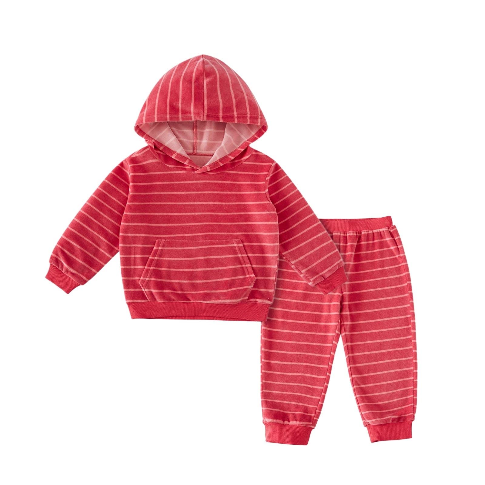 KID1234 Girls' Activewear Set Lightweight Breathable Stripe Tracksuit