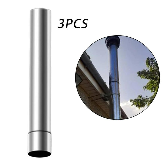 Chimney Pipe Extension Pipes Stoves Bulk Piping for Firewood Wood Burning Stoves 3Pcs 6x40cm