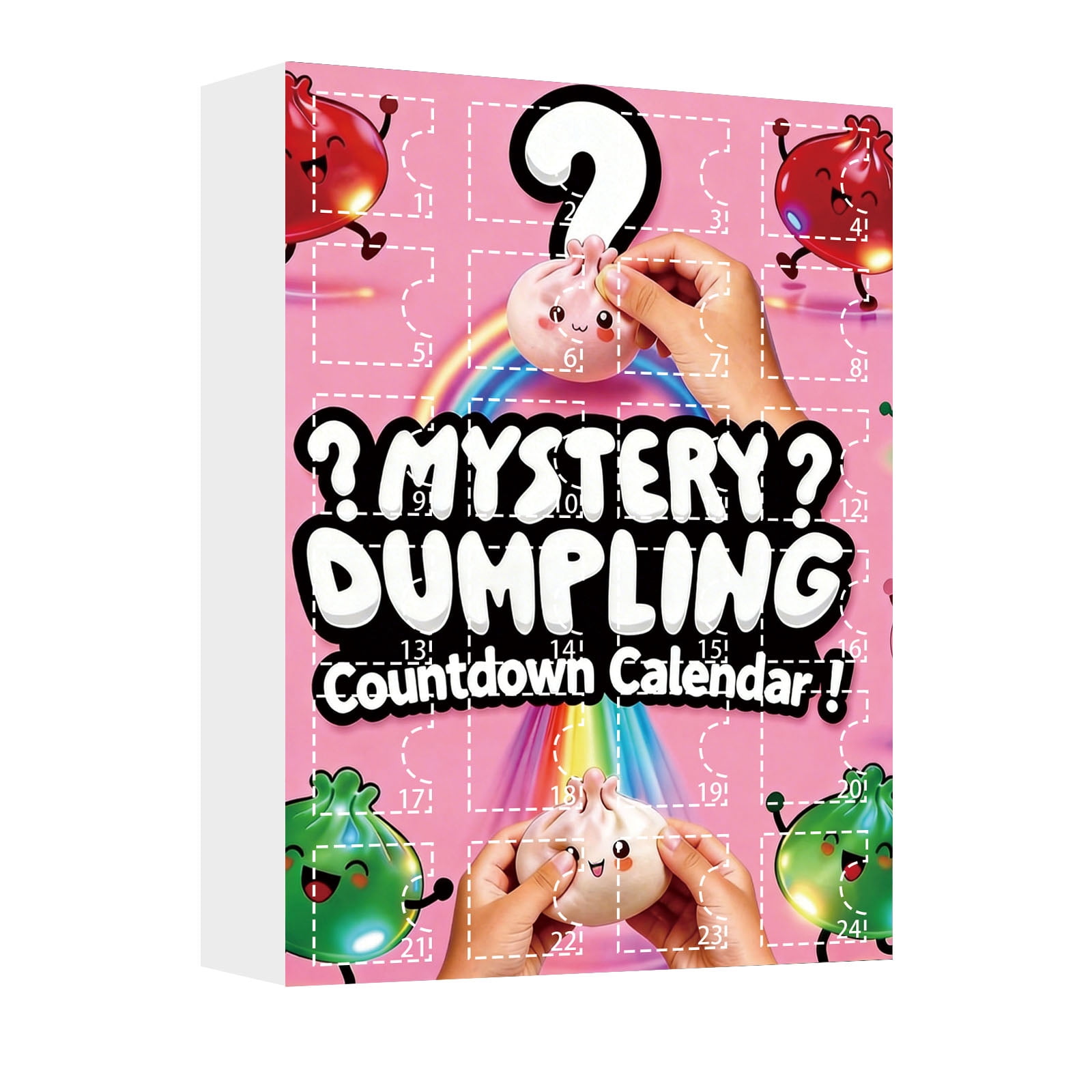 Dumpling Squishies Mystery Advent Countdown Calendar 2026, 24 PCS Random Surprise Squishies, Stress Relief Sensory Fidget Toys for Anxiety Relief & Hand Relaxing, Ideal Birthday Gifts