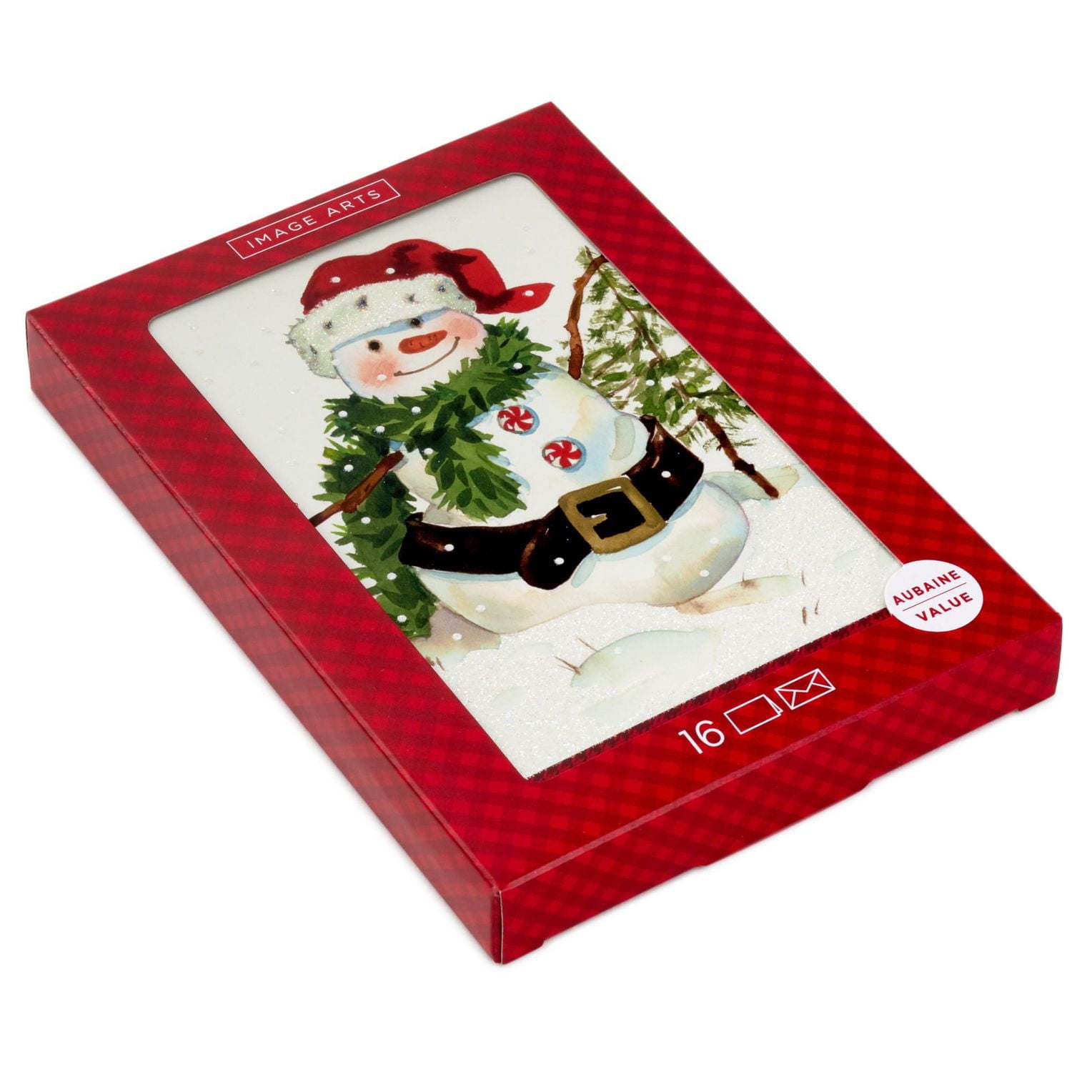 Boîte de cartes de Noël en français – Assortiment de cartes – Image Arts (Bonhomme de neige), 16 cartes