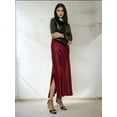 thumbnail image 2 of Maxi Satin Skirt with Side Slit, 2 of 5