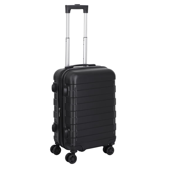 SuperDeal 21 Inch Spinner Carry On Luggage Hardside Suitcase Expandable Travel Bag with Wheels, Black