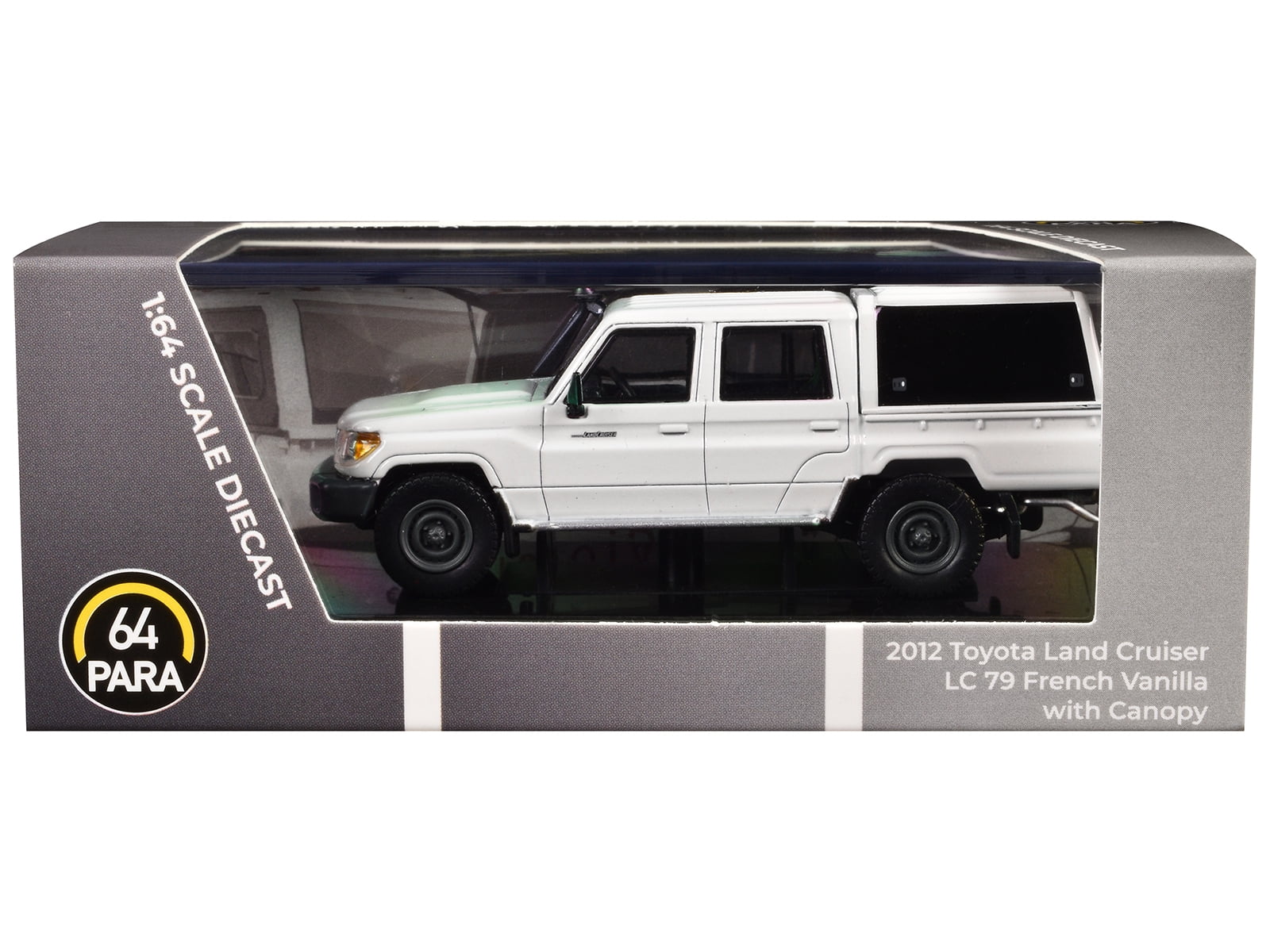 2012 Toyota Land Cruiser LC 79 French Vanilla White with Canopy 1/64 Diecast Model Car by Paragon