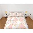 thumbnail image 2 of Girly Geométrico Rosa Funda Nórdica Colorido Dormitorio Juego de Cama Completo Diseño Abstracto, 2 of 4