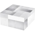 thumbnail image 1 of CiaoHER 2in Thickness Solid Acrylic Cube Display Block Clear Polished Pedestal Stand Riser Solid Base 2" x 4" x 4", 1 Pack, 1 of 6