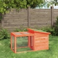 thumbnail image 1 of vidaXL Rabbit Hutch Brown 100.5x54x55 cm Solid Wood Pine, 1 of 4