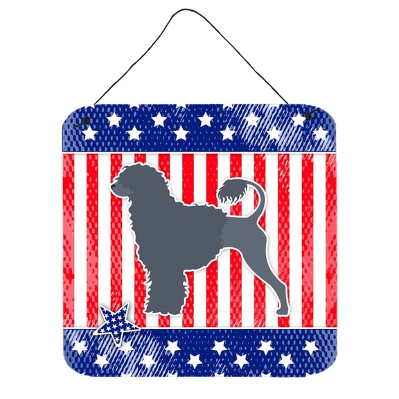 Carolines Treasures BB3368DS66 USA Patriotic Portuguese Water Dog Wall or Door Hanging Prints