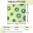 thumbnail image 2 of Green Yellow Dandelion Pattern Square Fitted Tablecloth with Elastic Edge,Square Table Cover,Washable Elastic Table Cover for Home Kitchen Party Decor 34"x34", 2 of 6