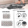 thumbnail image 3 of Paco Printed Kitchen Mat - Red & Gray Tile Design - 32" x 20" - Stylish & Durable - Ideal for Homeowners & Renters - Non Slip & Comfort Floor Mat, 3 of 5