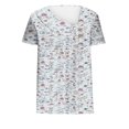 thumbnail image 4 of Fiudx Tops para Mujer Top Informal de Primavera y Verano de Manga Corta con Cuello En V para Mujer, 4 of 5