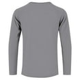 thumbnail image 5 of QIUOMBBP Men's Long Sleeve Henley Shirts Solid Color Base Layer Undershirt Botton Lightweight Going Out Tops, Gray, L, 5 of 6