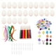 thumbnail image 2 of 25x DIY Huevos de Pascua sin pintar Kit de canasta de Pascua Props juguetes con un pequeño agujero en el fondo del huevo huevos blancos en, 2 of 9