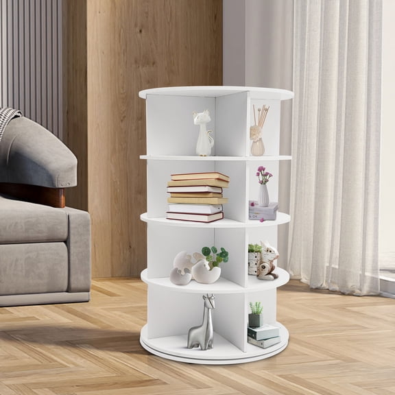 Free Standing Shoe Rack, 4-Tier Rotating Shoe Rack, Shoe Organizer