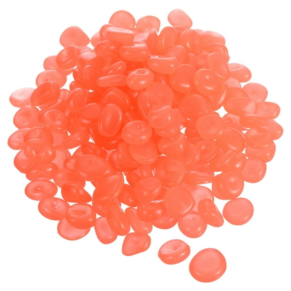 Uxcell 100Pack Glow Rocks 13-17mm Glow Pebbles Decoration in the Dark Luminous Stones Decor DIY Decorative Orange