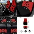 thumbnail image 2 of Jeiento Ladybug 17 Pcs Car Seat Cover Full Sets, Front and Back Seat Cushion Floor Mats Carpets Steering Wheel Safety Belt Cover Red, 2 of 8