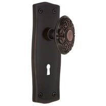 Nostalgic Warehouse Pravic_Dp_Kh Victorian Solid Brass Dummy Door Knob Set - Bronze