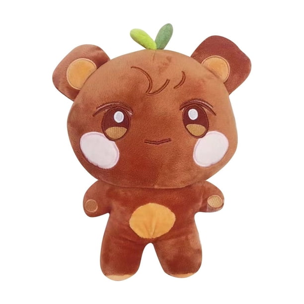 11.8 pulgadas Aniteez Kawaii Animales de peluche Peluches Juguetes Fans Regalo para niños, niñas, ideal para guardería, decoración de habitación, cama - ATEEZ # Wooyoung,Dark Brown # 30cm/11.8"