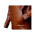 thumbnail image 4 of Brown Leather Cafe Racer Jacket With Panel Stitching Mens Brown Leather Motorcycle Jacket Brown Leather Jacket Biker Brown Motorcycle Jacket size XS, 4 of 5