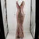thumbnail image 2 of Gibobby Vestidos largos elegantes Vestido sexy con cuello en V profundo Lentejuelas Vestido largo sexy y elegante(Oro Rosa,XL), 2 of 5