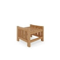 thumbnail image 4 of Curated Maison Sylvie Teak Outdoor Ottoman with True Blue Cushions, 4 of 5