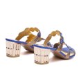 thumbnail image 4 of Clearance VerPetridure Women's Sandals Summer Casual Crystal Outdoor Sandals Square Heel Sandals, 4 of 9