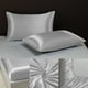 thumbnail image 4 of Juego de sábanas tamaño twin | Suave satén mate liso con tacto de seda de hotel | Sábana y funda de almohada de microfibra de poliéster de 2 piezas | Transpirable y resistente a las arrugas, ideal, 4 of 6