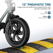 SISIGAD Electric Scooter with Seat for Adults, 500W Peak Motor, 36V 7.8Ah Battery, 20 Miles Range, E Scooter with Large Basket, UL2272