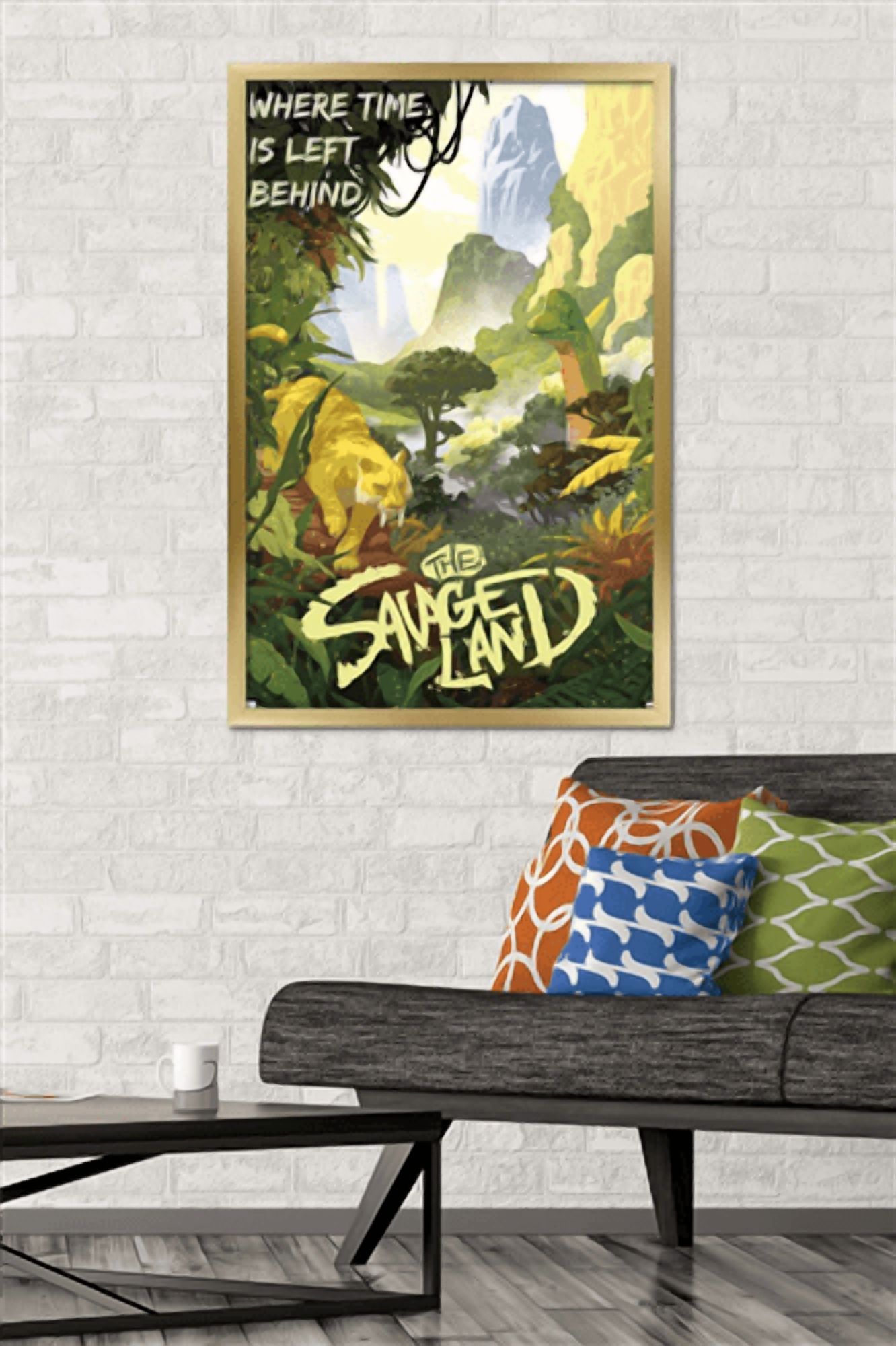 Marvel: Hero Lands - The Savage Land Wall Poster, 22.375" x 34" Framed