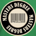 thumbnail image 3 of CafePress - Masters Degree Priceless Bar Code Women's V Neck D - Women's V-Neck Dark T-Shirt, 3 of 4