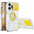 thumbnail image 1 of Design for iPhone 14 Pro Max Case Clear Bumper Slim Protective Candy Color Slide Camera Lens Cover and Built-in Kickstand Ring Holder Stand Protector, 1 of 4