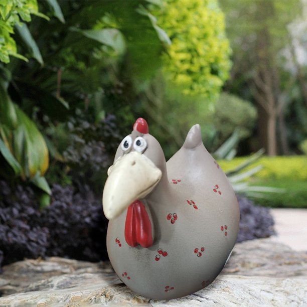 Estatuas decorativas para valla de pollo, divertida estatua de gallo de boca grande para decoración de Patio y Rancho