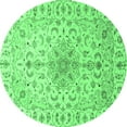thumbnail image 1 of Ahgly Company Indoor Round Medallion Emerald Green Traditional Area Rugs, 3' Round, 1 of 4