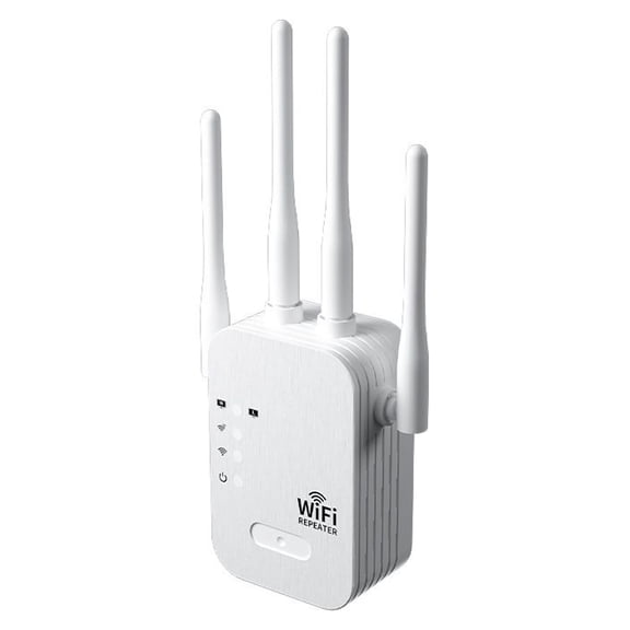 GJX 2026 Upgraded Wifi Extender Signal Booster, Dual Band 2.4G/5G Wireless Internet Repeater Long Range Covers Up to 3000 Sq.Ft, Wifi Booster with Ethernet Port, Quick Setup, Pure White